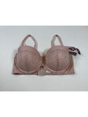 NWT Maidenform 40C Self Expressions Multiway Push-Up Bra Light Pink Lace (R439)